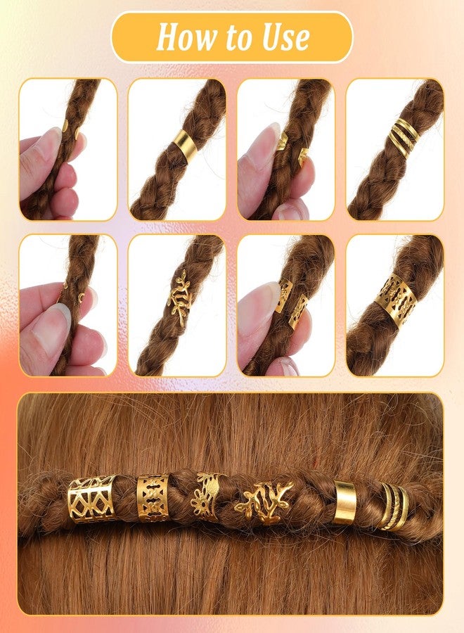 Tyqour 48pcs Hair Jewelry For Braids Accessories Metal Hair Cuffs Adjustable Hair Clips For Braids Hair Rings Hair Jewels Loc Accessories For Black Women Men Dreadlock Accessories - Image 5